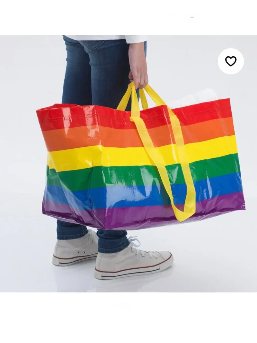 LOT of 2 IKEA Storstomma Large Tote Bag Rainbow Reusable Pride LGBTQ NWT